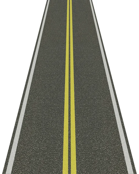 Road isolated on white — Stock Photo, Image