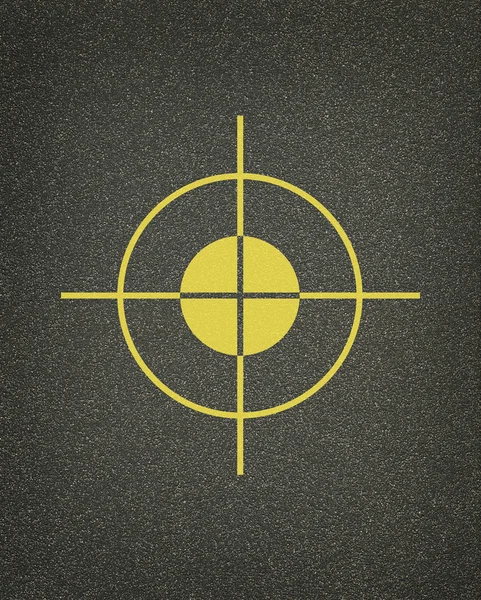 Target on an asphalt texture — Stock Photo, Image