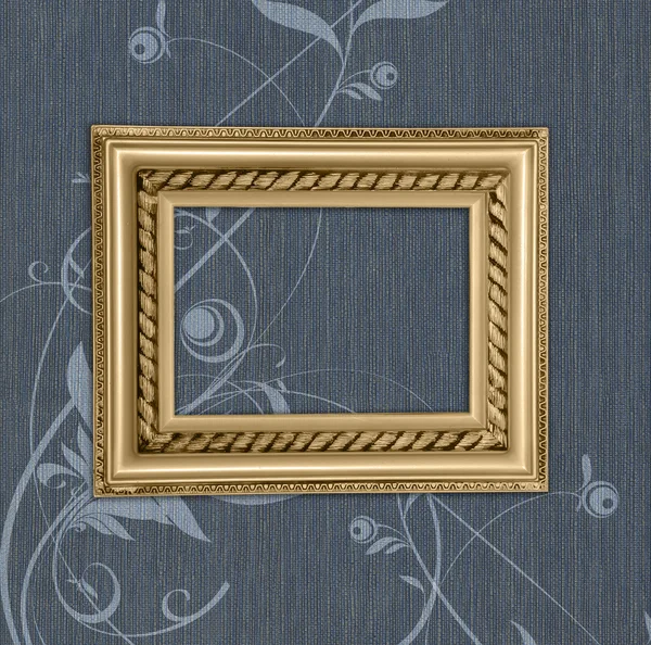 Antique frame on a blue background — Stock Photo, Image