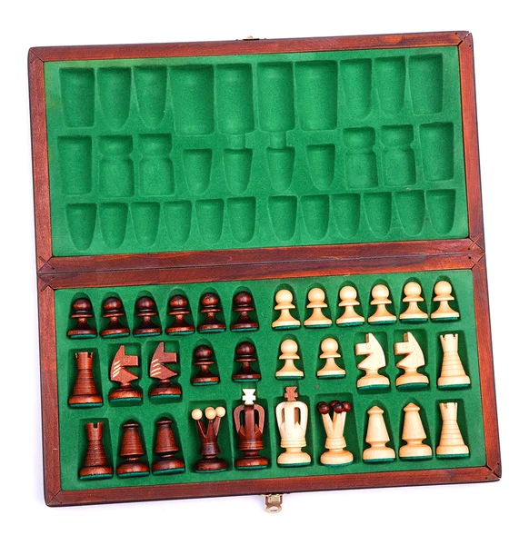 Bir satranç ile kutu — Stok fotoğraf