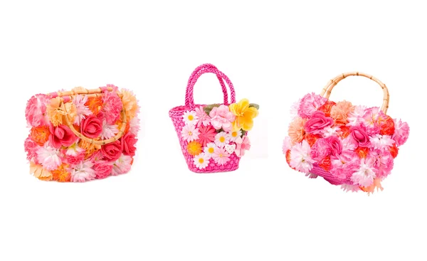 Růžový plážové tašky — Stock fotografie