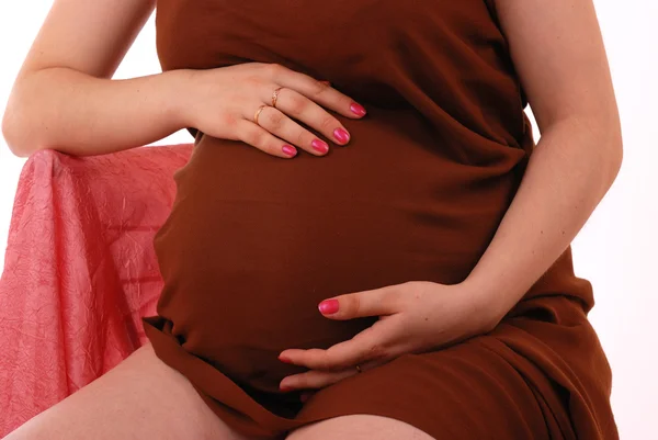 Zwangere vrouw maag — Stockfoto