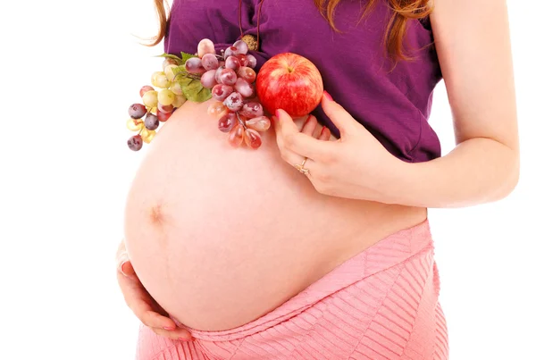 Stomach of the pregnant woman — Stock Photo, Image