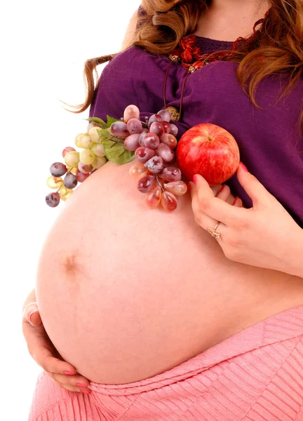 Stomach of the pregnant woman — Stock Photo, Image