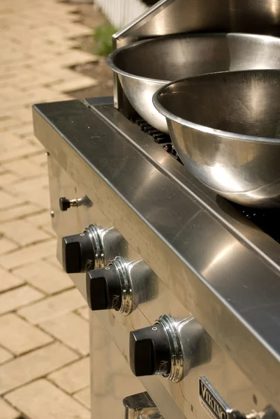 Iron utensils of a barbecue — Stock Photo, Image