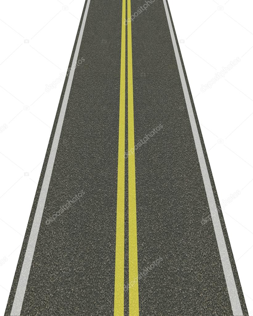road isolated on white