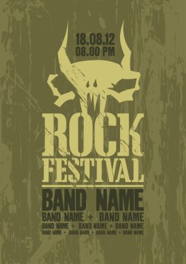 Rock Festivali tasarım şablonu.