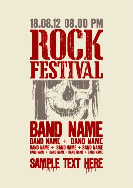 Rock Festivali tasarım şablonu.