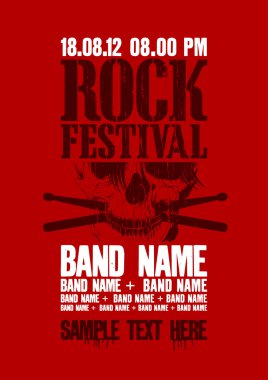 Rock Festivali tasarım şablonu.