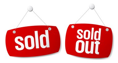 Sold signs clipart