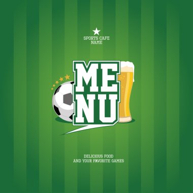 spor bar menü kartı şablonu.