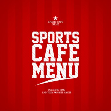 Spor Cafe menü kartı şablonu.