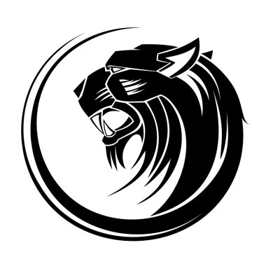 Aslan tribal dövme sanatı daire.