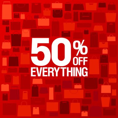 %50 indirimli satış arka plan.