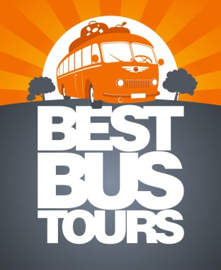Best bus tour design template. clipart