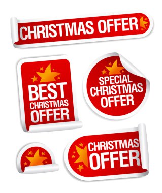 Best Christmas offers stickers.