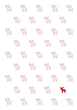 Xmas arka planla geyikler