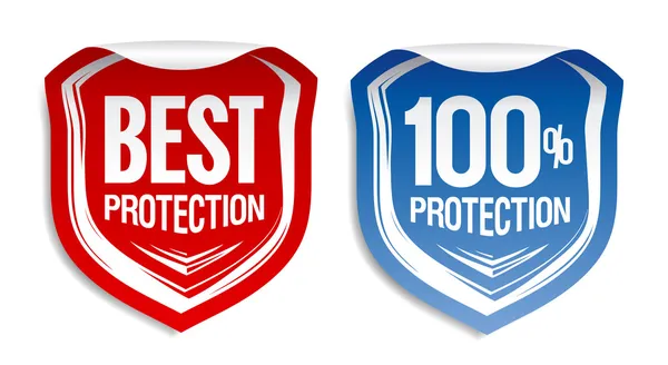 Best protection stickers. — Stock Vector