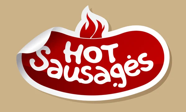 Stickers saucisses chaudes . — Image vectorielle