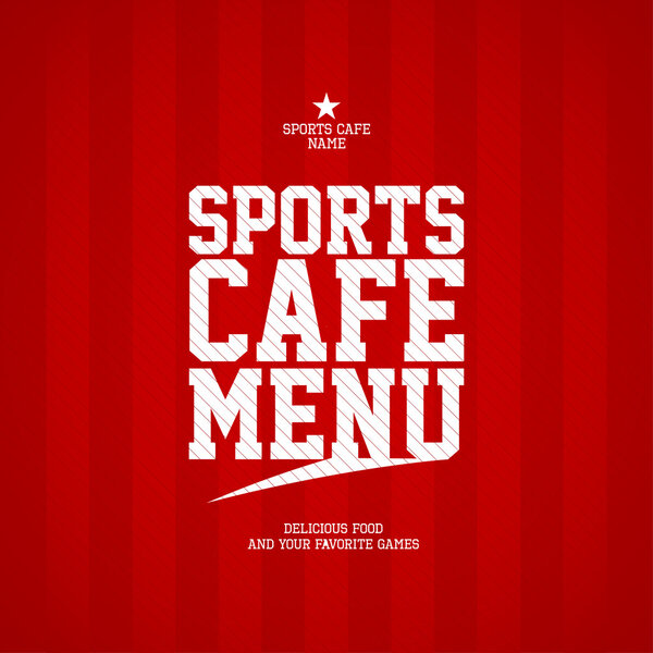 Sports Cafe Menu card template.