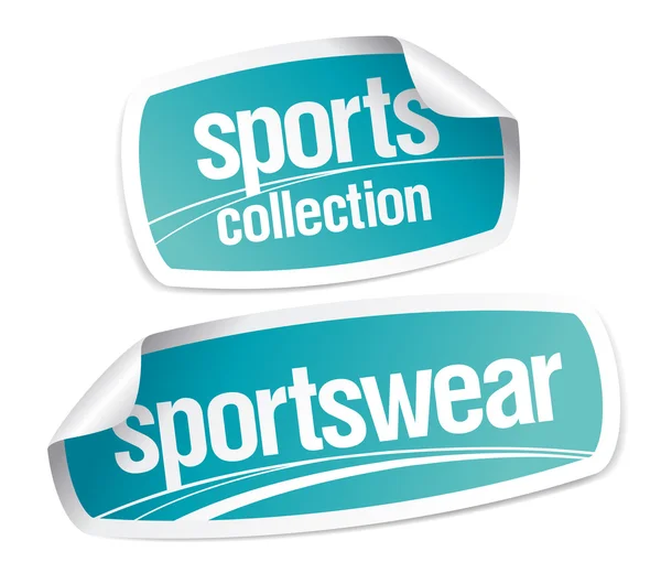 Sportswear collection stickers — Stock Vector