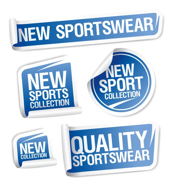 Sportswear collection stickers. — Stock Vector