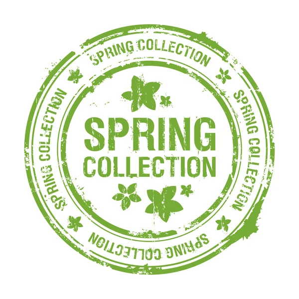 Spring collection stamp — Stock Vector