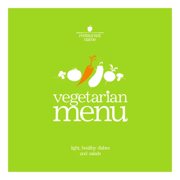 Restaurante Menú Vegetariano . — Archivo Imágenes Vectoriales