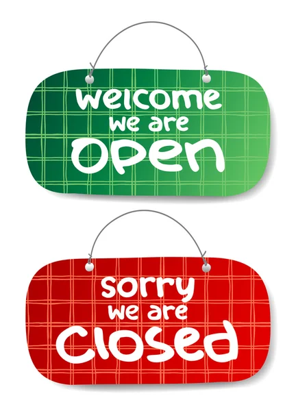 Signes ouverts et fermés — Image vectorielle