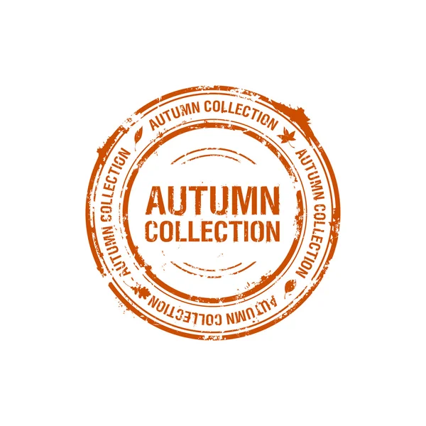 Autumn collection stamp — Stock Vector
