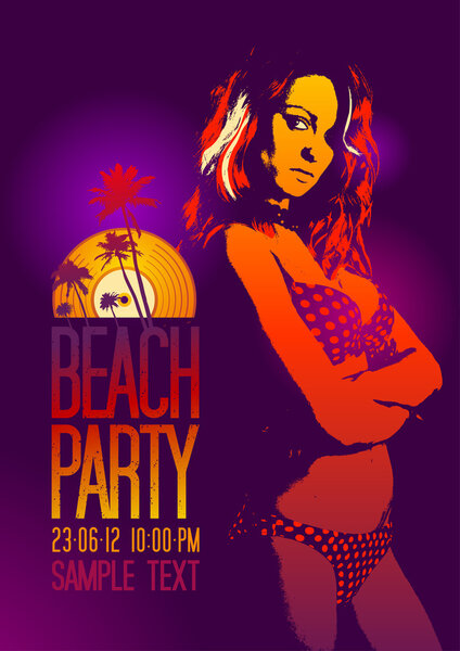 Beach Party design template.