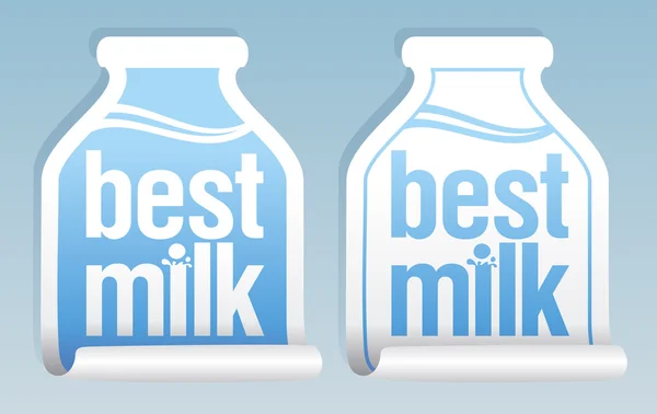 Mejores pegatinas de leche — Vector de stock