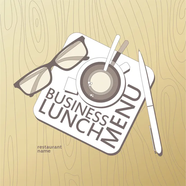 Business lunch menymall. — Stock vektor