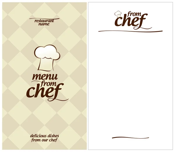 Menu especial do Chef . — Vetor de Stock