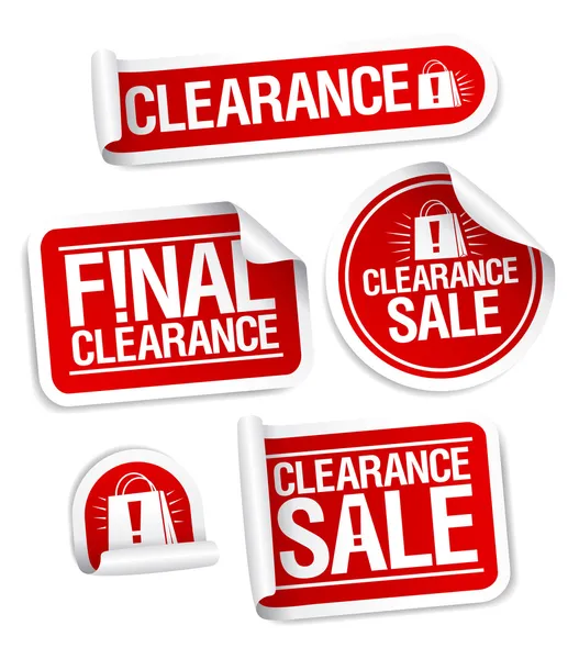 Final clearance sale stickers. — Stock Vector