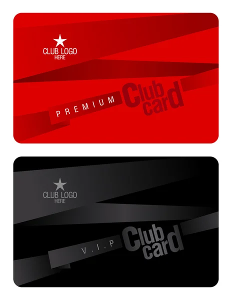 Club card design template. — Stock Vector