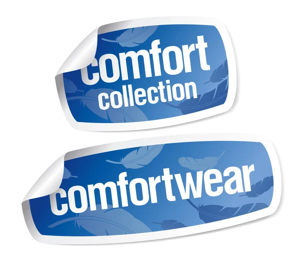 Pegatinas de desgaste confort — Vector de stock