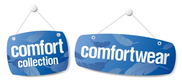 Signs for comfort collection — Stock Vector