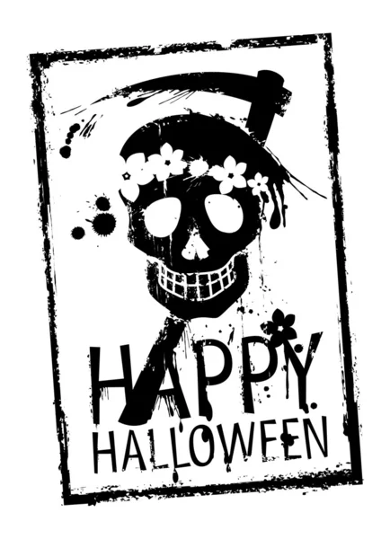 Happy Halloween stamp. — Stock Vector