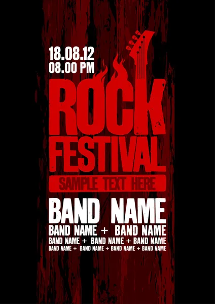 Modèle de conception de festival rock . — Image vectorielle