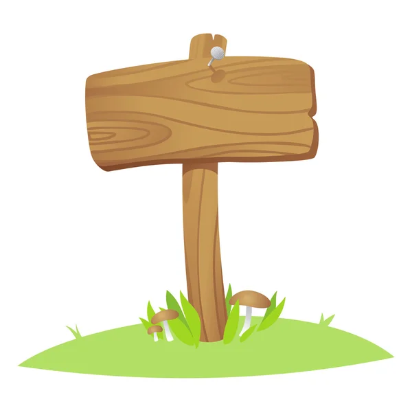 Placa de madeira — Vetor de Stock