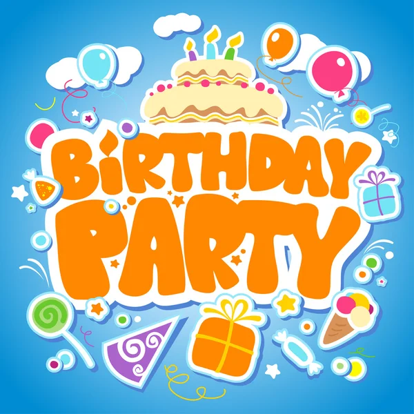 Birthday Party design template. — Stock Vector