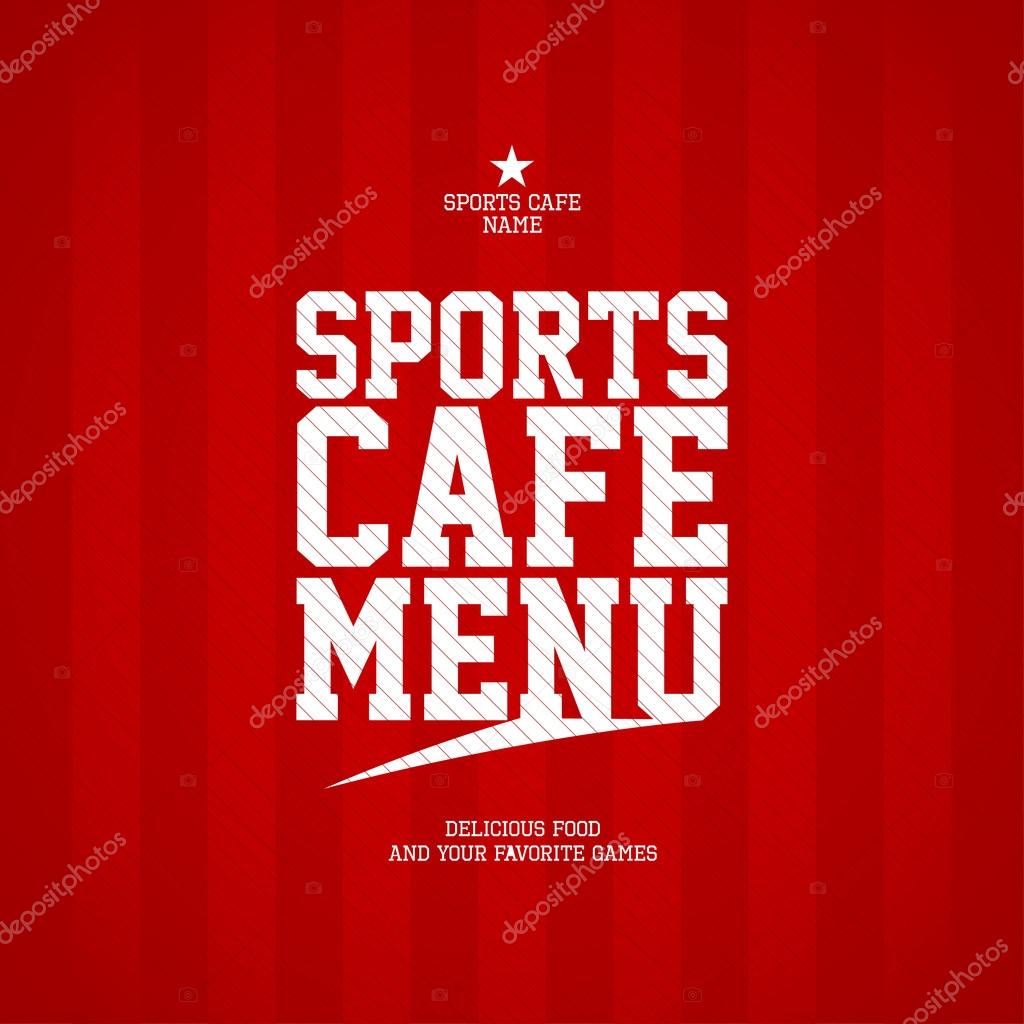 Sports Cafe Menu card template. — Stock Vector © slena 14204242