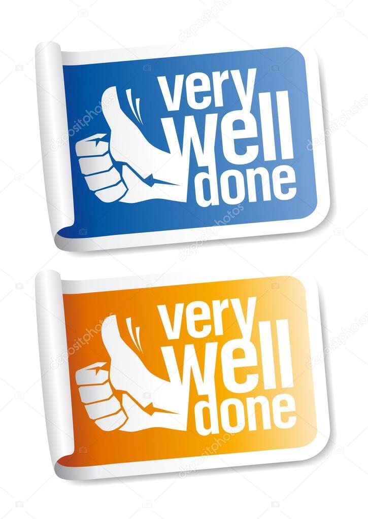 Bra gjort klistermärken. vektor av ©slena 14205006