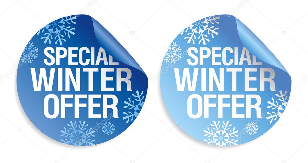 Special winter offer stickers set.
