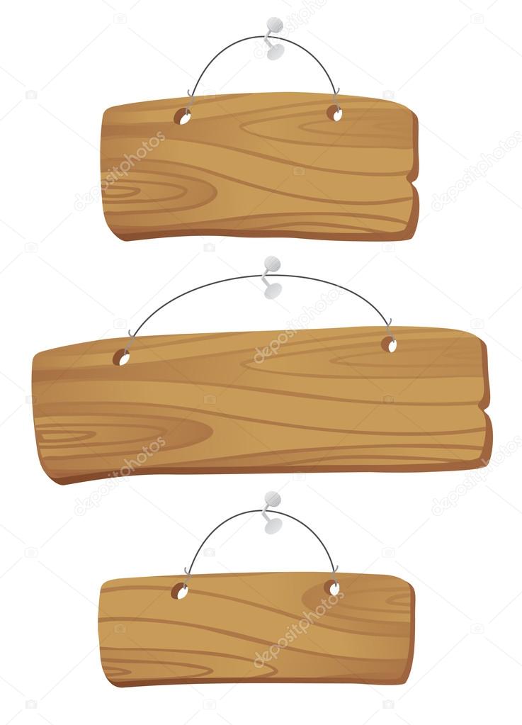 wooden boards on a cord