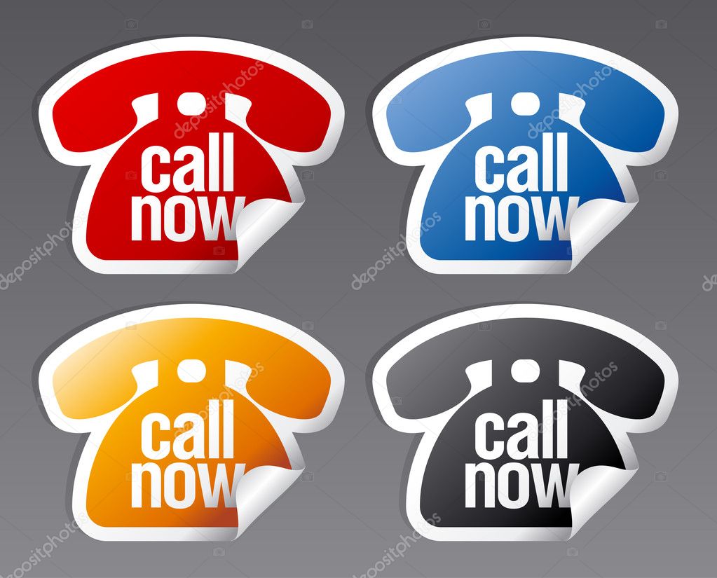 Call now stickers.