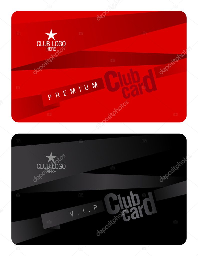 Club card design template.