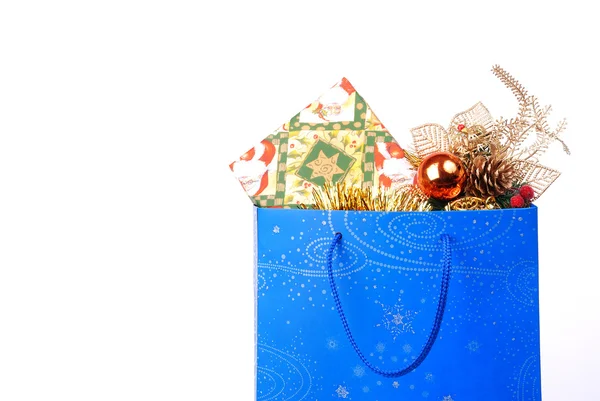 Рождественская сумка с подарками — стоковое фото