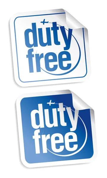 Duty free stickers — Stock Vector